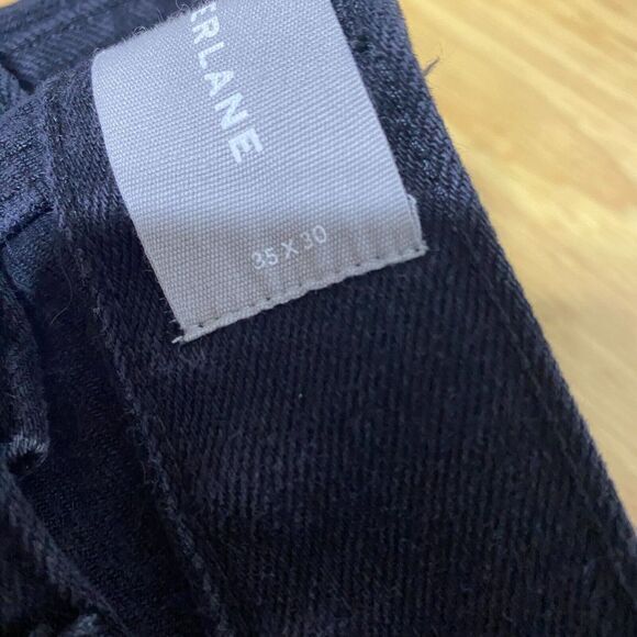 Everlane Jeans Mens‎ 35 X 30 Black Stretch Tapered Leg Heavyweight Denim - Picture 8 of 9